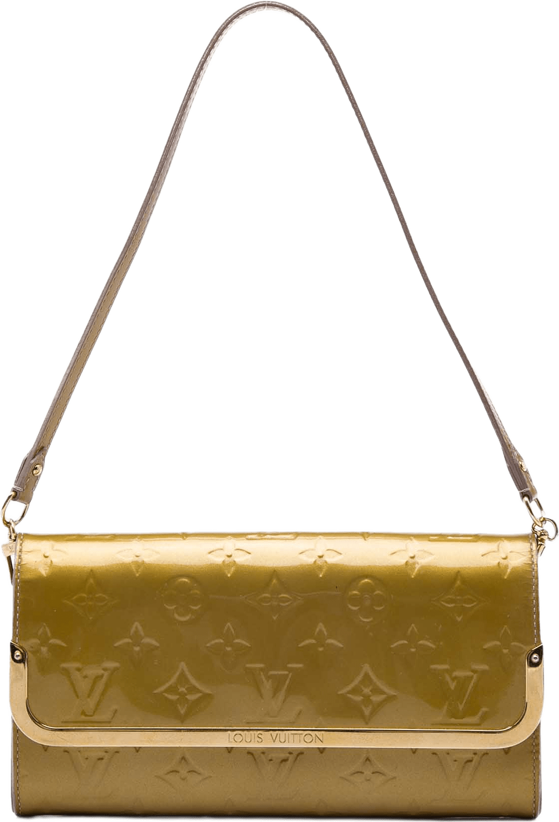 Louis Vuitton Monogram Vernis Rossmore Mm, från Luxclusif, i färgen guld.