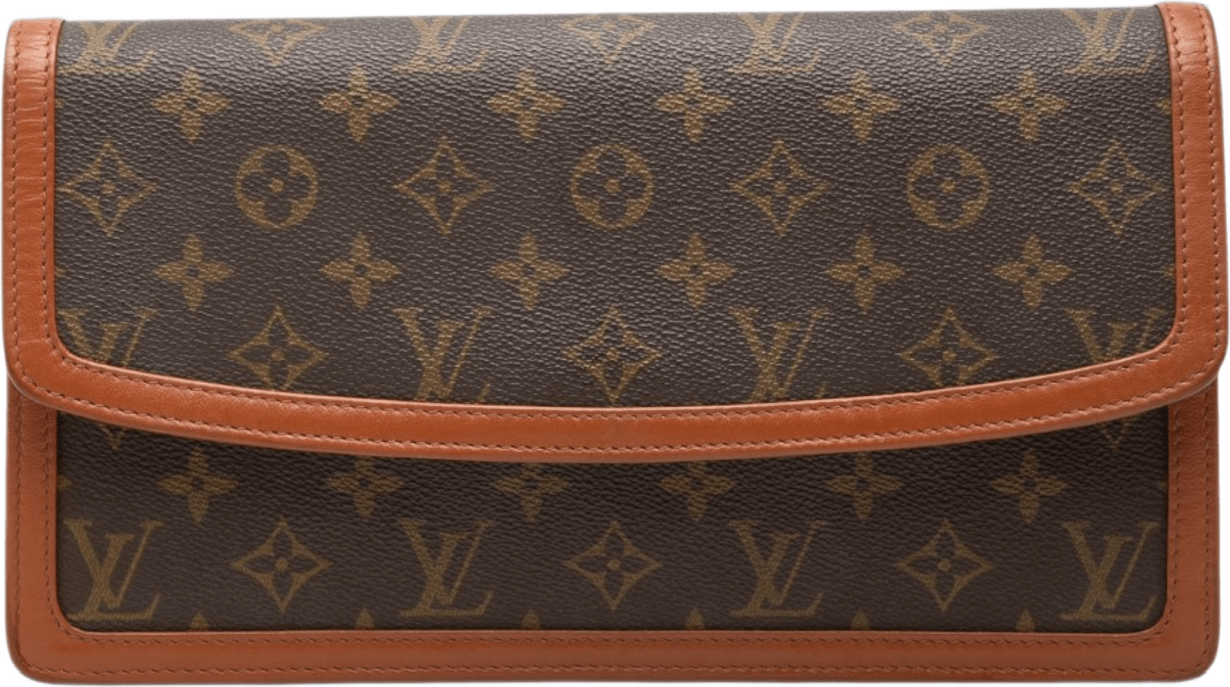 Louis Vuitton Monogram Pochette Dame Gm, från Luxclusif, i färgen brun.