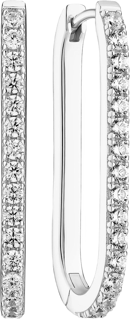 Örhänge Capizzi With White Zirconia, från Sif Jakobs Jewellery, i färgen silver.