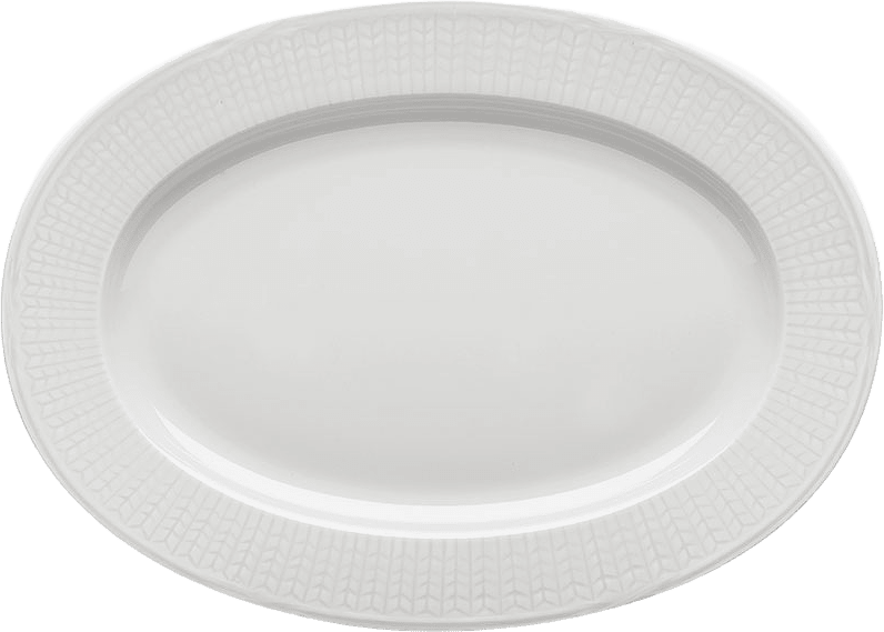Ovalt fat, Swedish Grace, 32 cm, från Rörstrand, i färgen Snö.