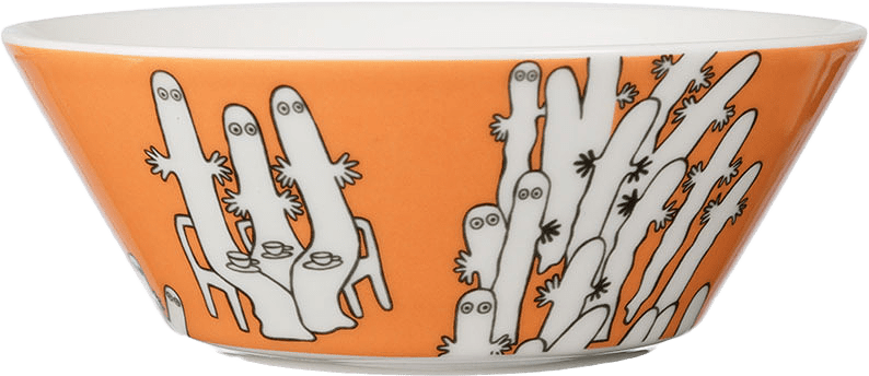 Muminskål, Ø 15 cm, från Arabia, i färgen Hattifnattarna.