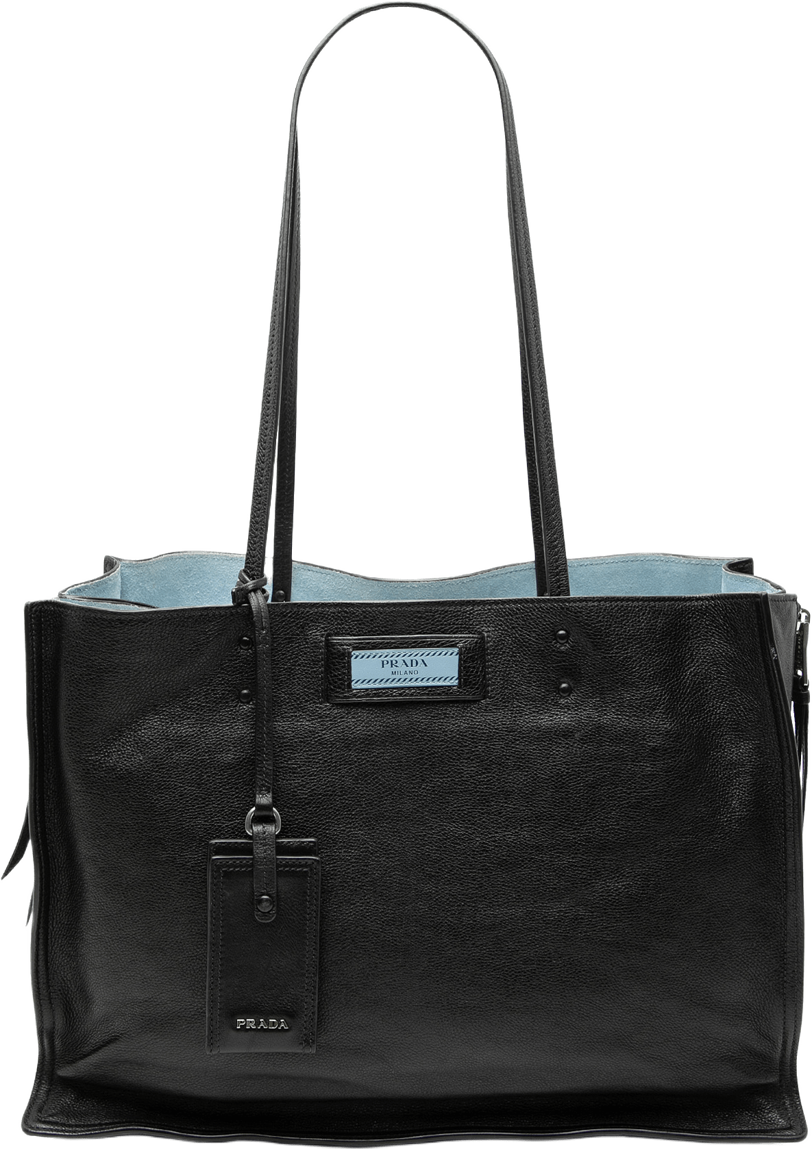 Prada Glace Calf Etiquette Tote, från Luxclusif, i färgen black.