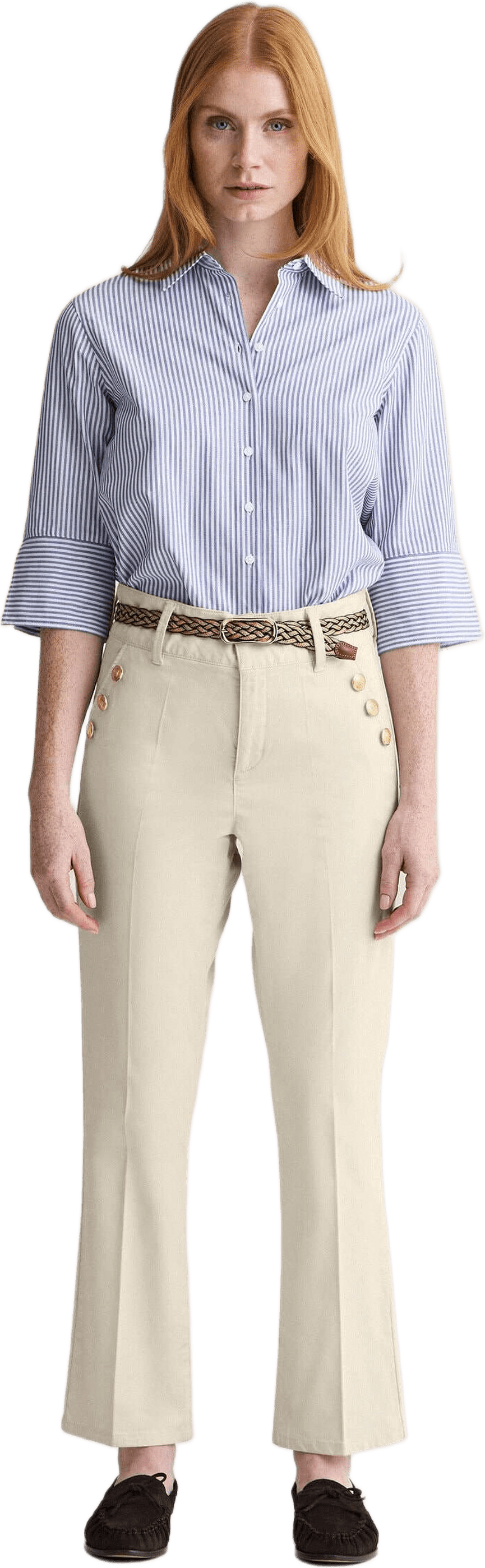 Cecilia Maritime Trousers, från Newhouse, i färgen beige.