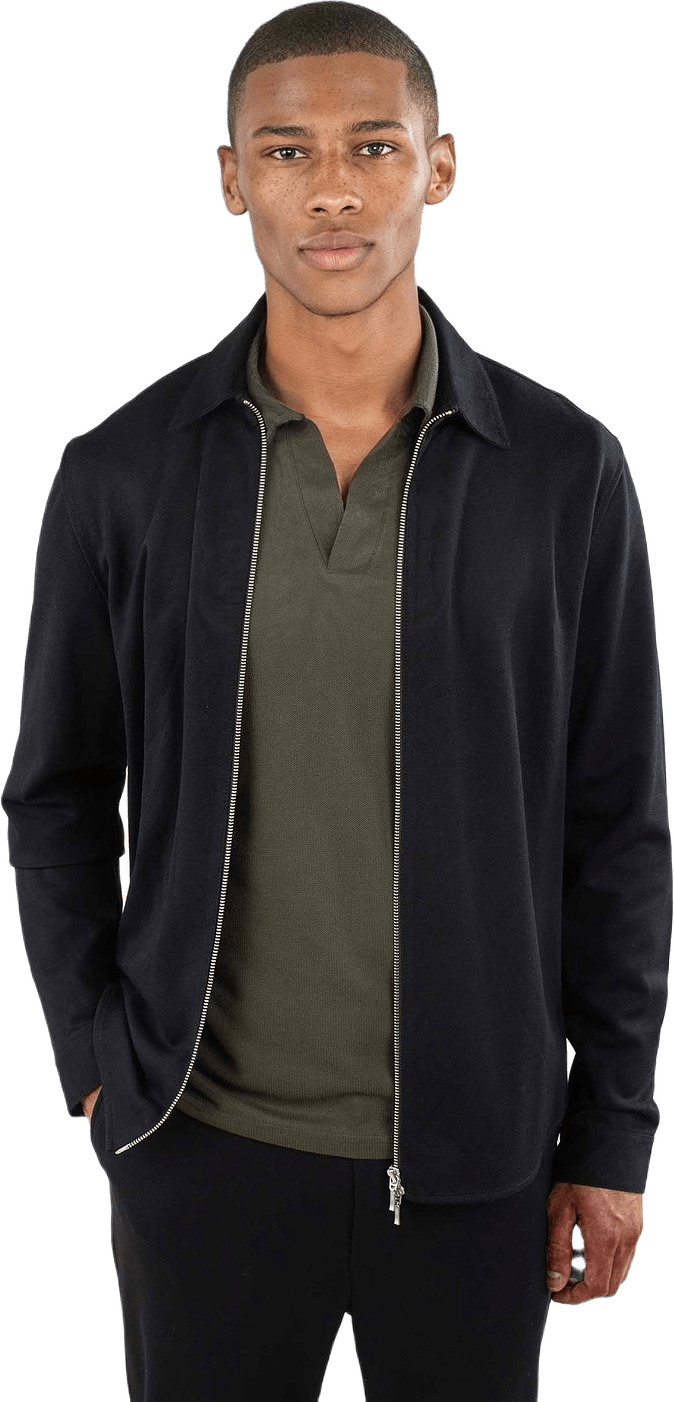 Aden Superior Stretch Overshirt - Black