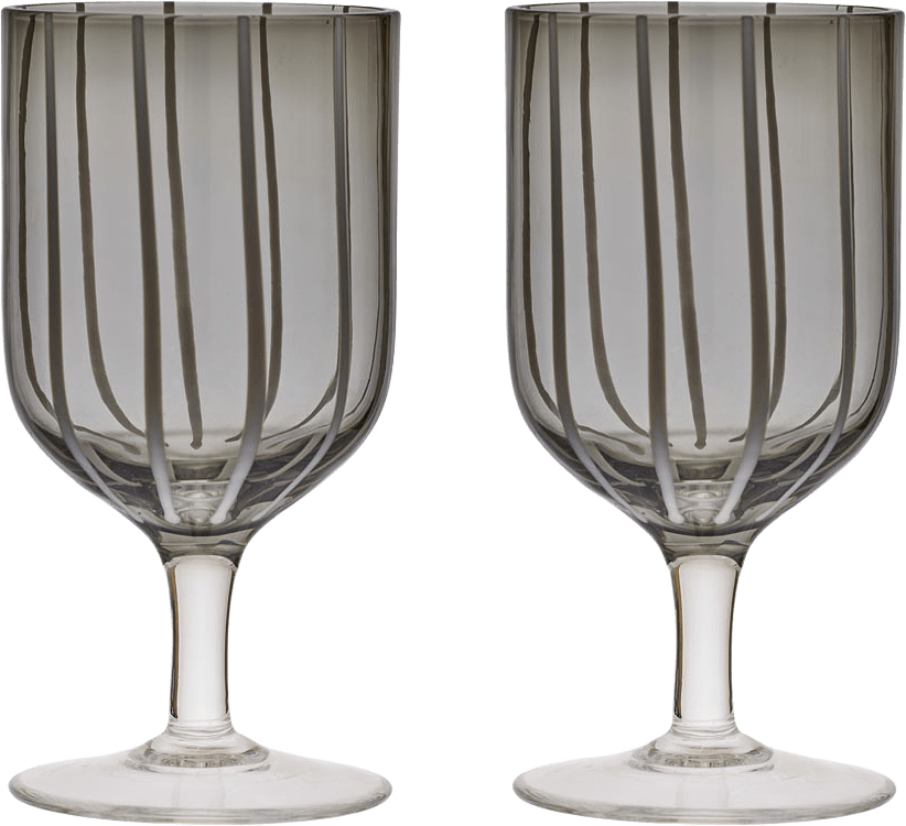 Mizu Wine Glass - Pack Of 2, från OYOY Living, i färgen grey.