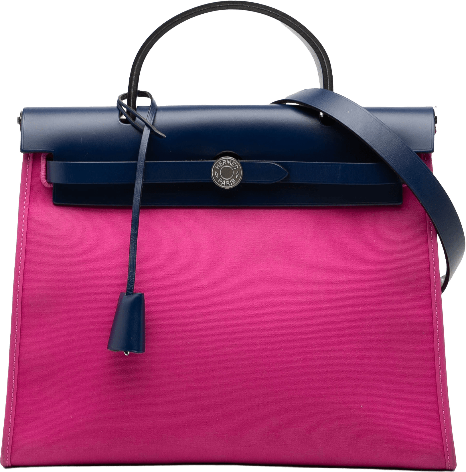Hermès Toile Herbag Zip 31, från Luxclusif, i färgen hot pink.