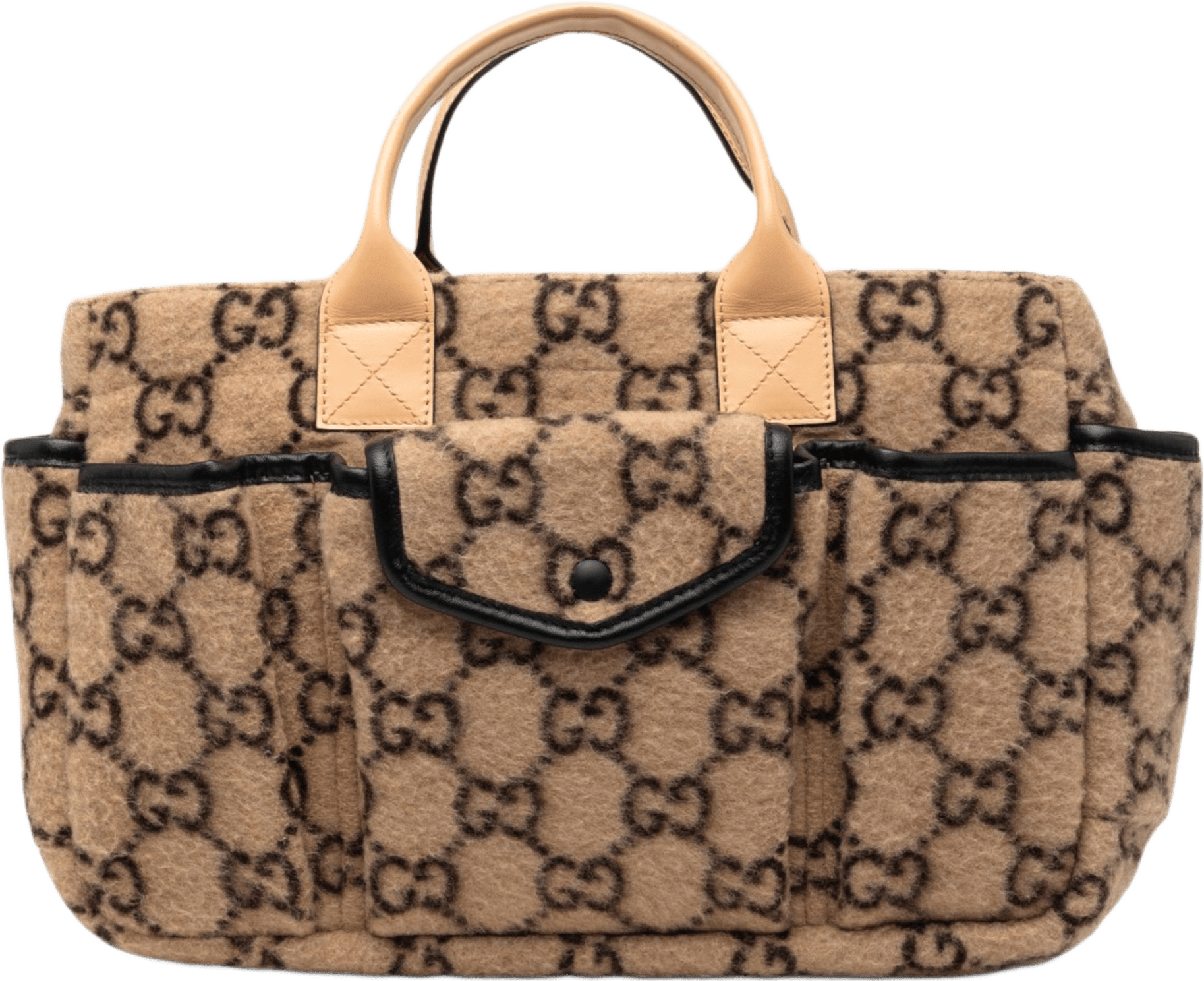 Gucci Gg Wool Childrens Pocket Handbag, från Luxclusif, i färgen beige.
