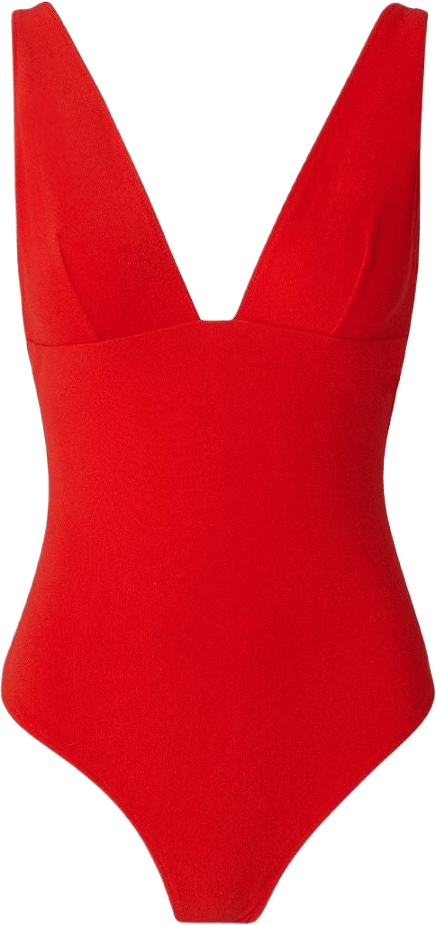 Plunge Swimsuit, från Understatement, i färgen papaya.