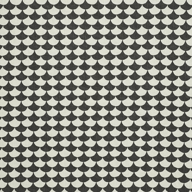 Tyg på löpmeter - Waves, svart/grå, från Littlephant, i färgen svart/grå.
