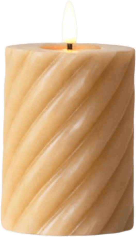 Vega Led Blockljus Ø7,5 1st, från Led Nordic, i färgen beige.