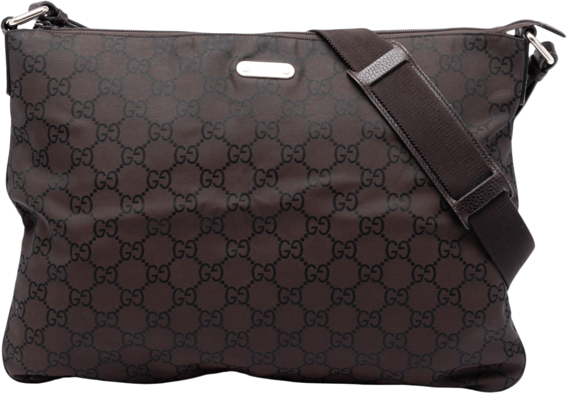 Gucci Gg Nylon Crossbody, från Luxclusif, i färgen dark brown.