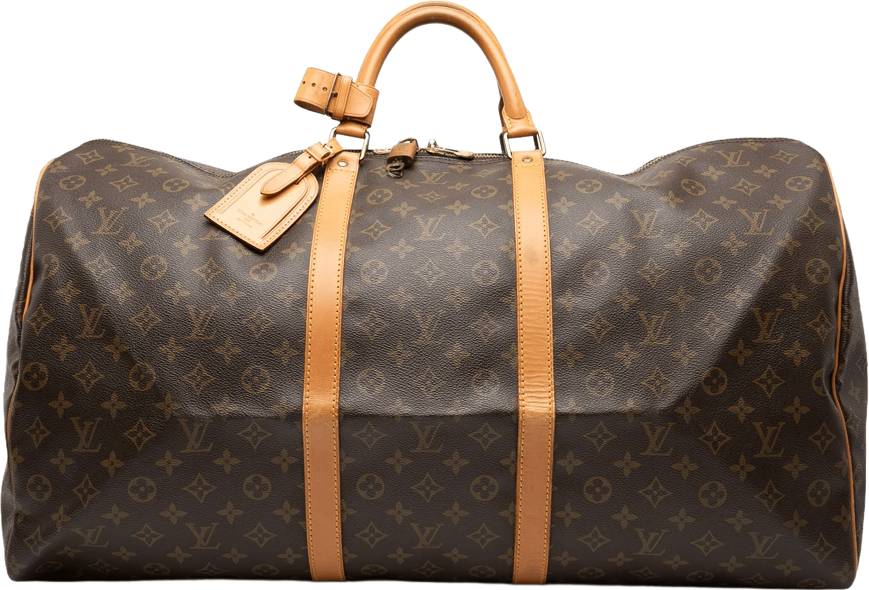Louis Vuitton Monogram Keepall 60, från Luxclusif, i färgen brown.