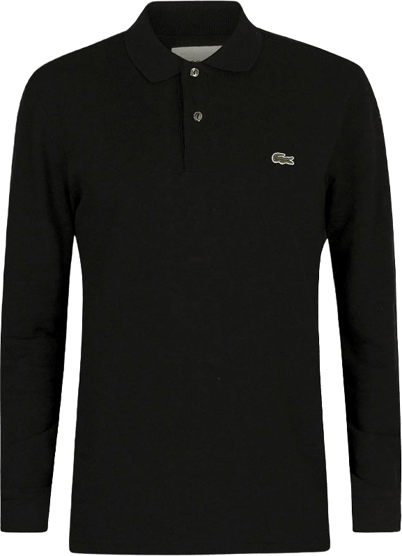 Longsleeved Polo Shirt, från Lacoste, i färgen Black.