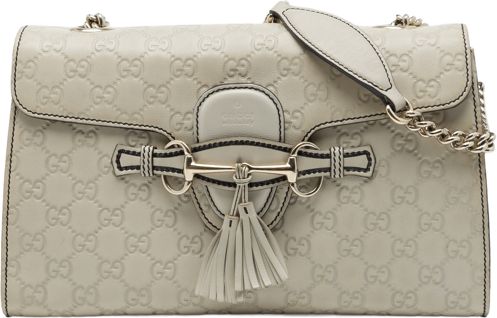 Gucci Medium Guccissima Emily Shoulder Bag, från Luxclusif, i färgen brun.
