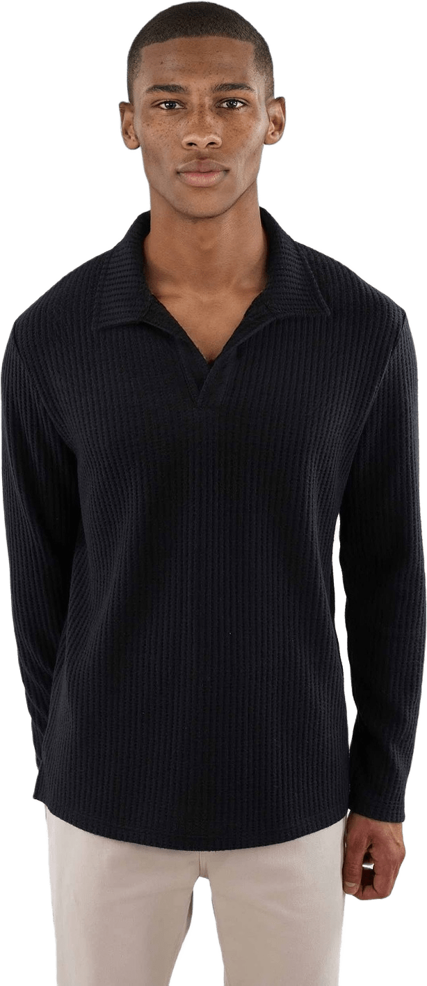 Nelson Knitted Long Sleeve - Black