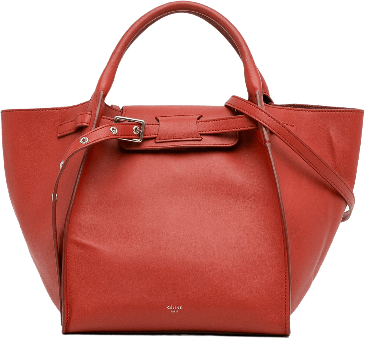 Celine Small Big Bag, från Luxclusif, i färgen red.