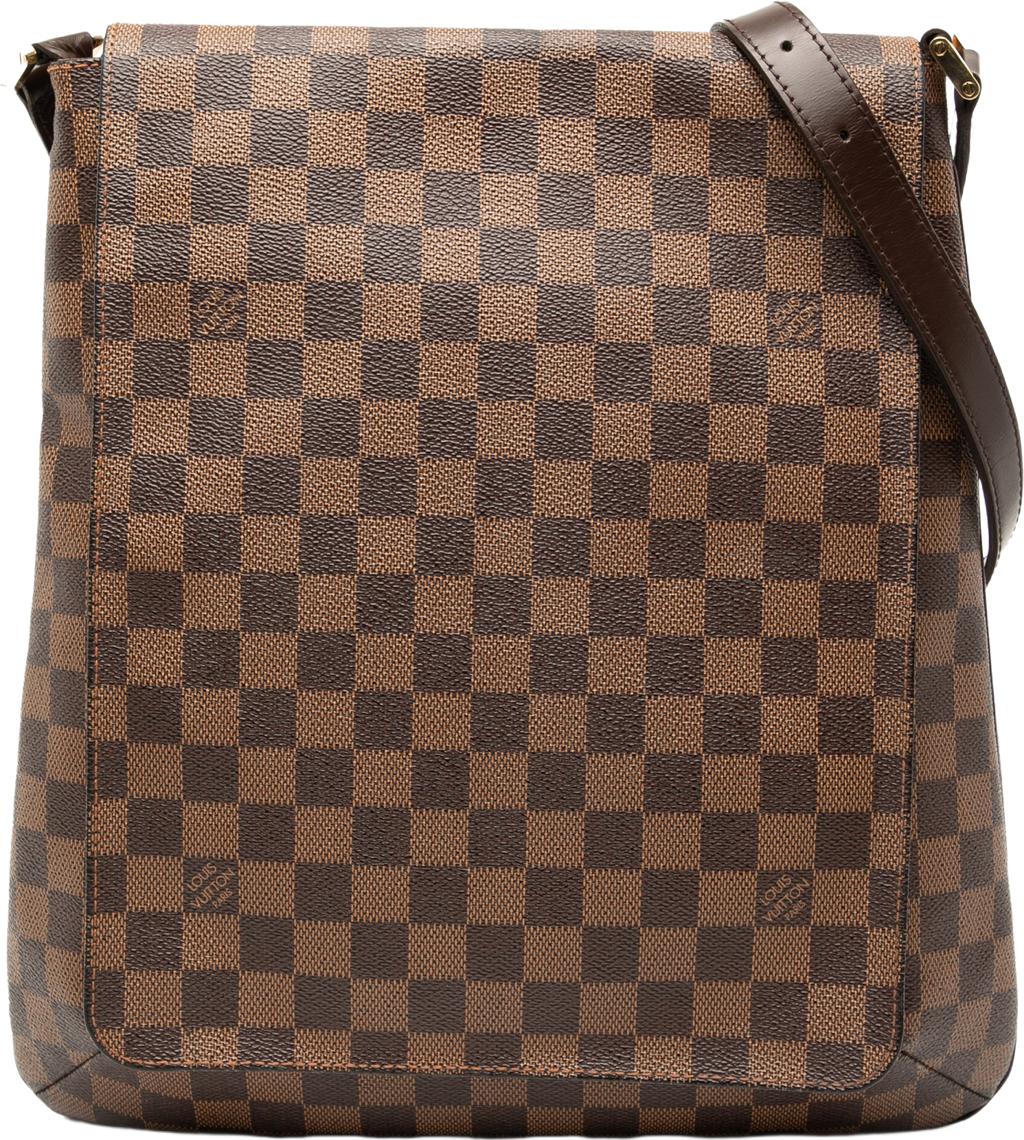 Louis Vuitton Damier Ebene Musette Salsa Gm, från Luxclusif, i färgen brown.