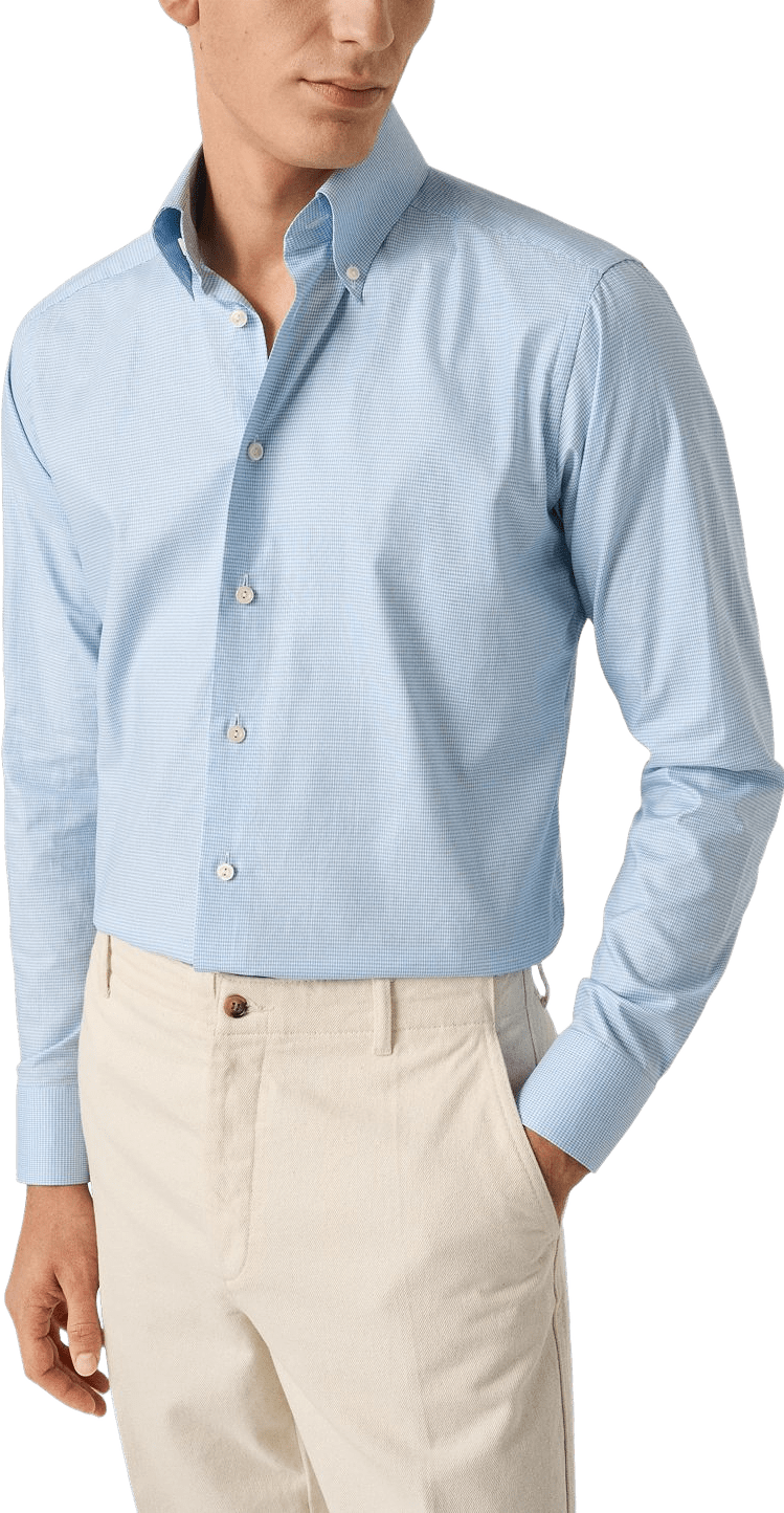 Rutig Skjorta I Signature Oxford Slim Fit