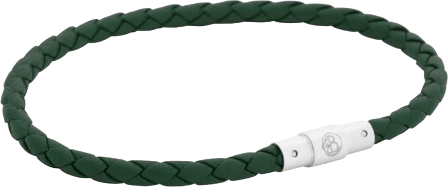 Leandro Leather Bracelet Grey, från by BILLGREN, i färgen grön.