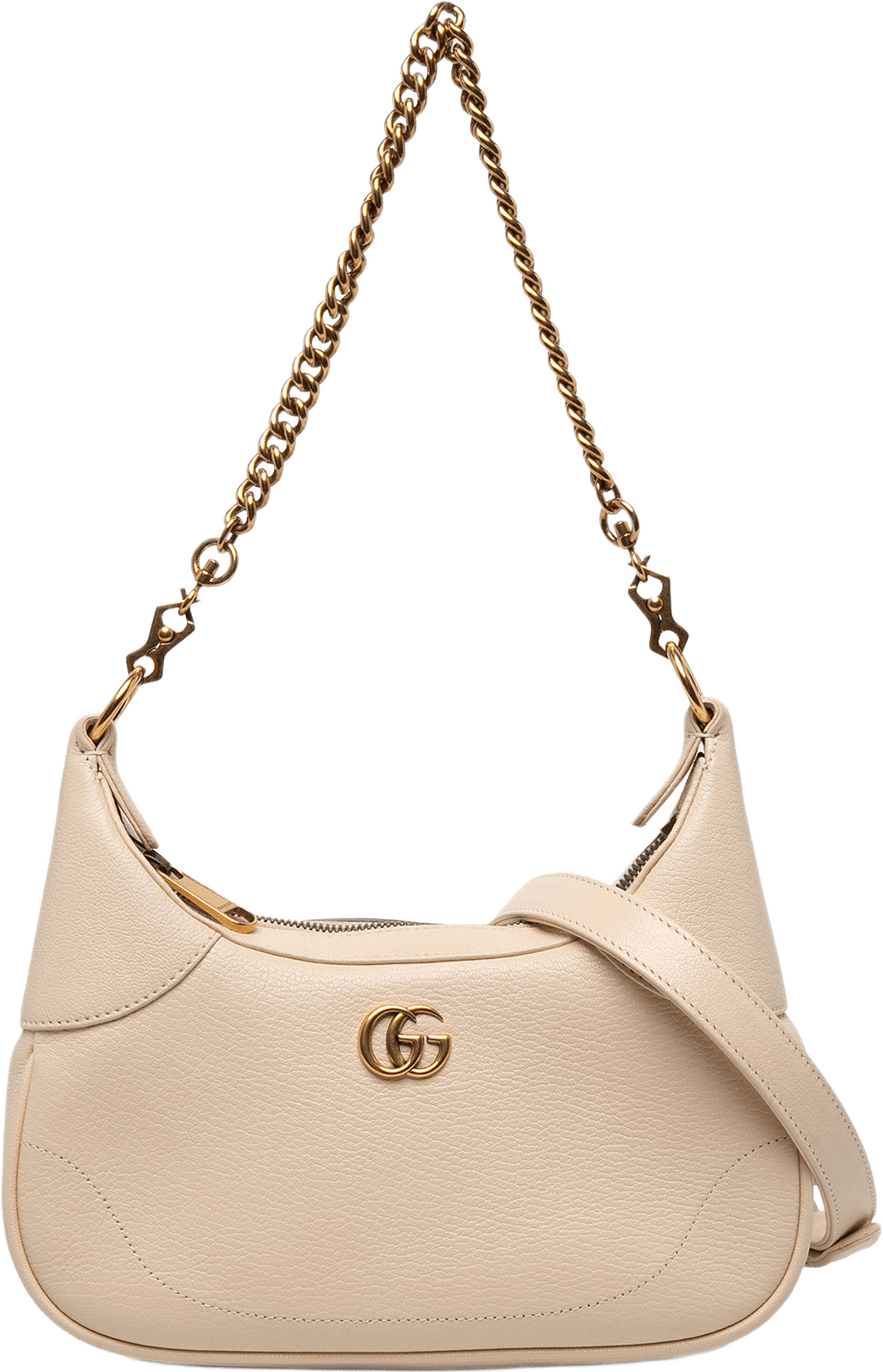 Gucci Small Goatskin Aphrodite Satchel, från Luxclusif, i färgen brun.