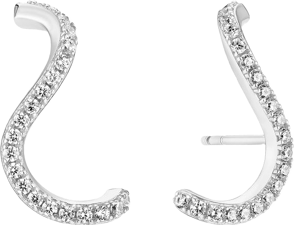 Ellera Waves Earrings, från Sif Jakobs Jewellery, i färgen silver.