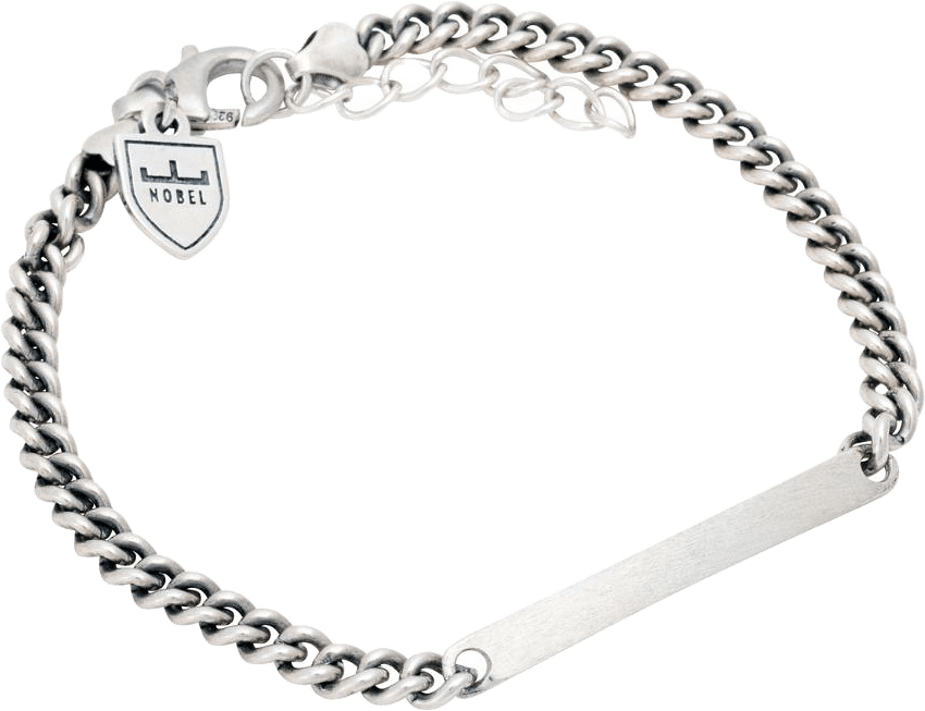 Silverarmband | Tunn Bricka | Nobel By Billgren, från by BILLGREN, i färgen silver.