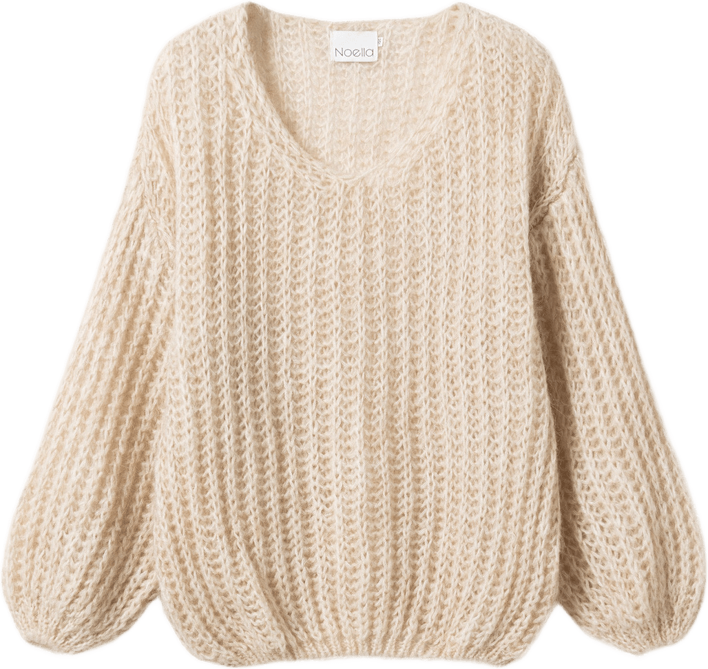 Joseph Knit Sweater - Black, från Noella, i färgen beige.