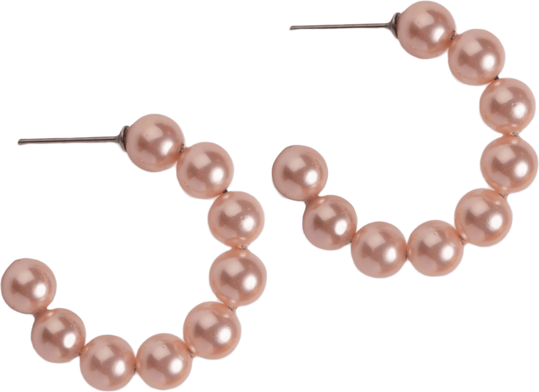 Belle Pearl Hoop Örhänge Rosa, från pfgSTOCKHOLM, i färgen pink.