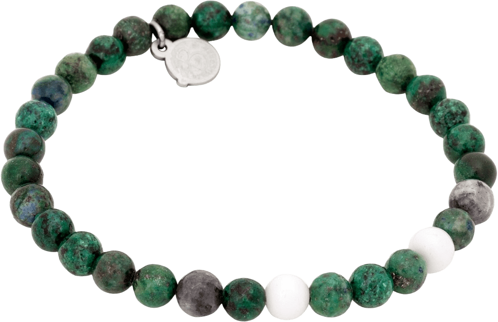 Bento | Beadsarmband, från by BILLGREN, i färgen Grön & Vit.