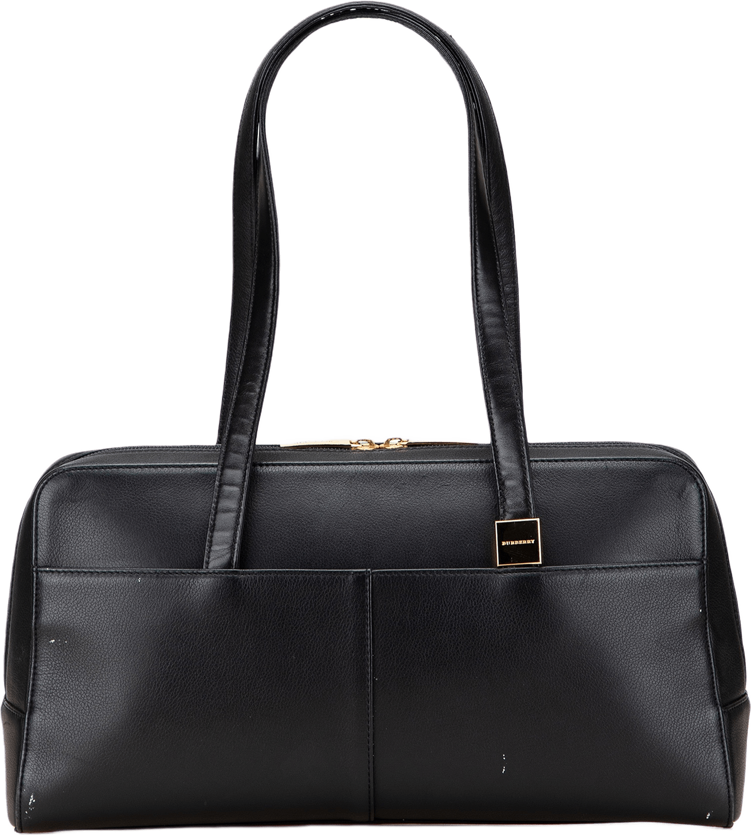 Burberry Leather Shoulder Bag, från Luxclusif, i färgen black.