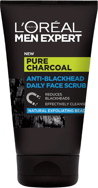 Pure Charcoal Anti-blackhead Daily Face Scrub, från L'Oréal Paris, i färgen Pure Charcoal Srub.