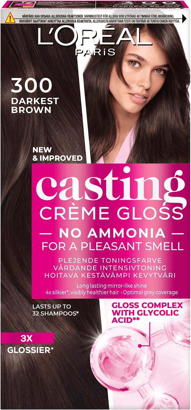 Casting Créme Gloss, från L'Oréal Paris, i färgen 300 Darkest Brown.