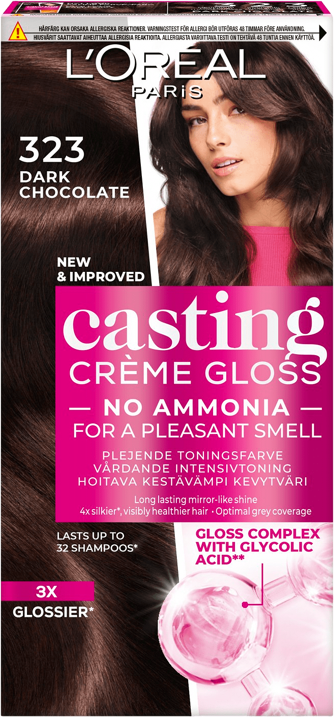 Casting Créme Gloss, från L'Oréal Paris, i färgen 323 Dark Chocolate.