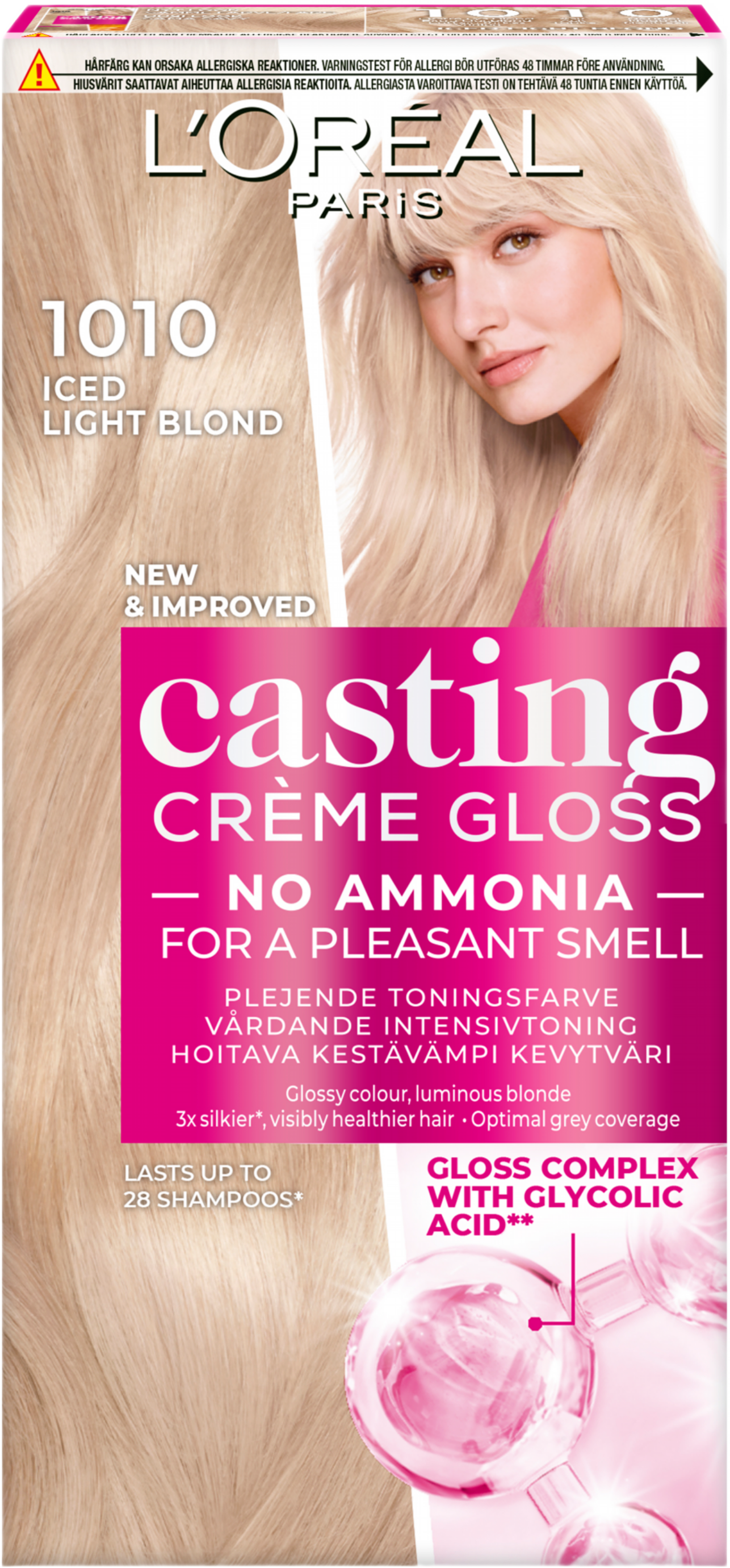 Casting Créme Gloss, från L'Oréal Paris, i färgen 1010 Blonde Glace.