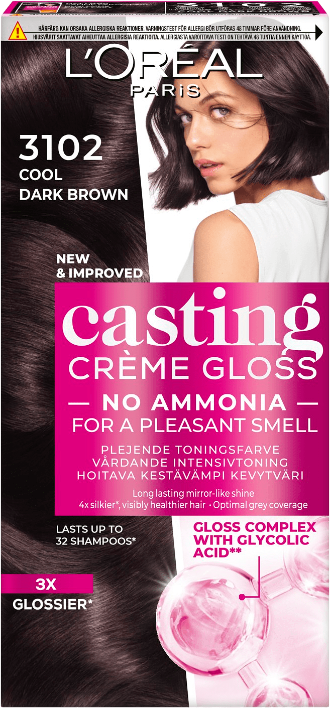 Casting Creme Gloss, från L'Oréal Paris, i färgen Cool Dark Brown.