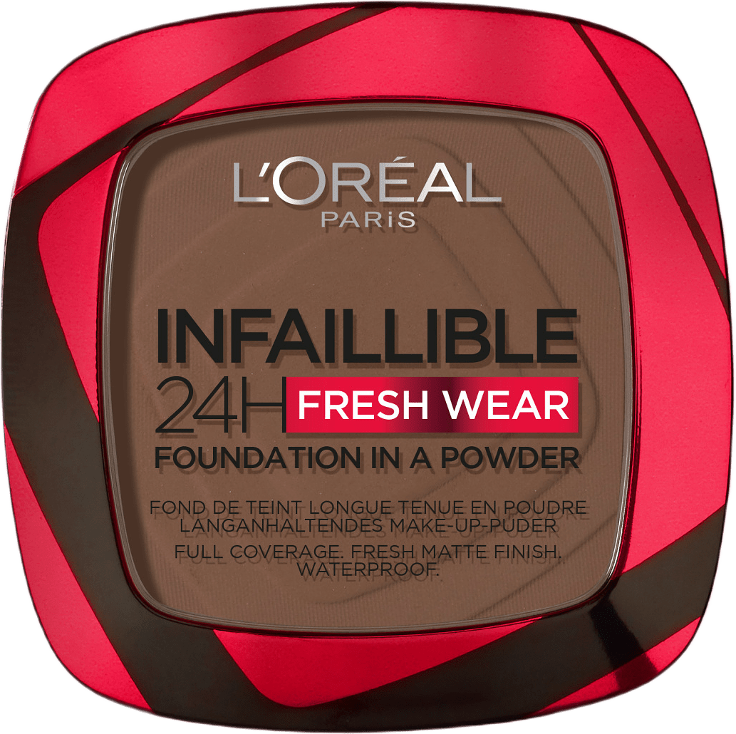 Infaillible 24H Fresh Wear Powder Foundation, från L'Oréal Paris, i färgen Ebony.