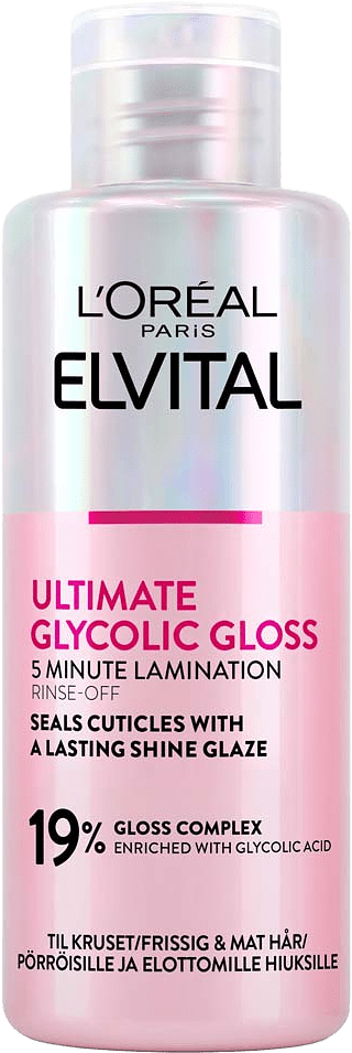Elvital Ultimate Glycolic Gloss Rinse-Off Glansbehandling, från L'Oréal Paris.