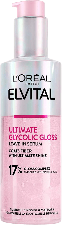 Elvital Ultimate Glycolic Gloss Leave-in Hårserum, från L'Oréal Paris.