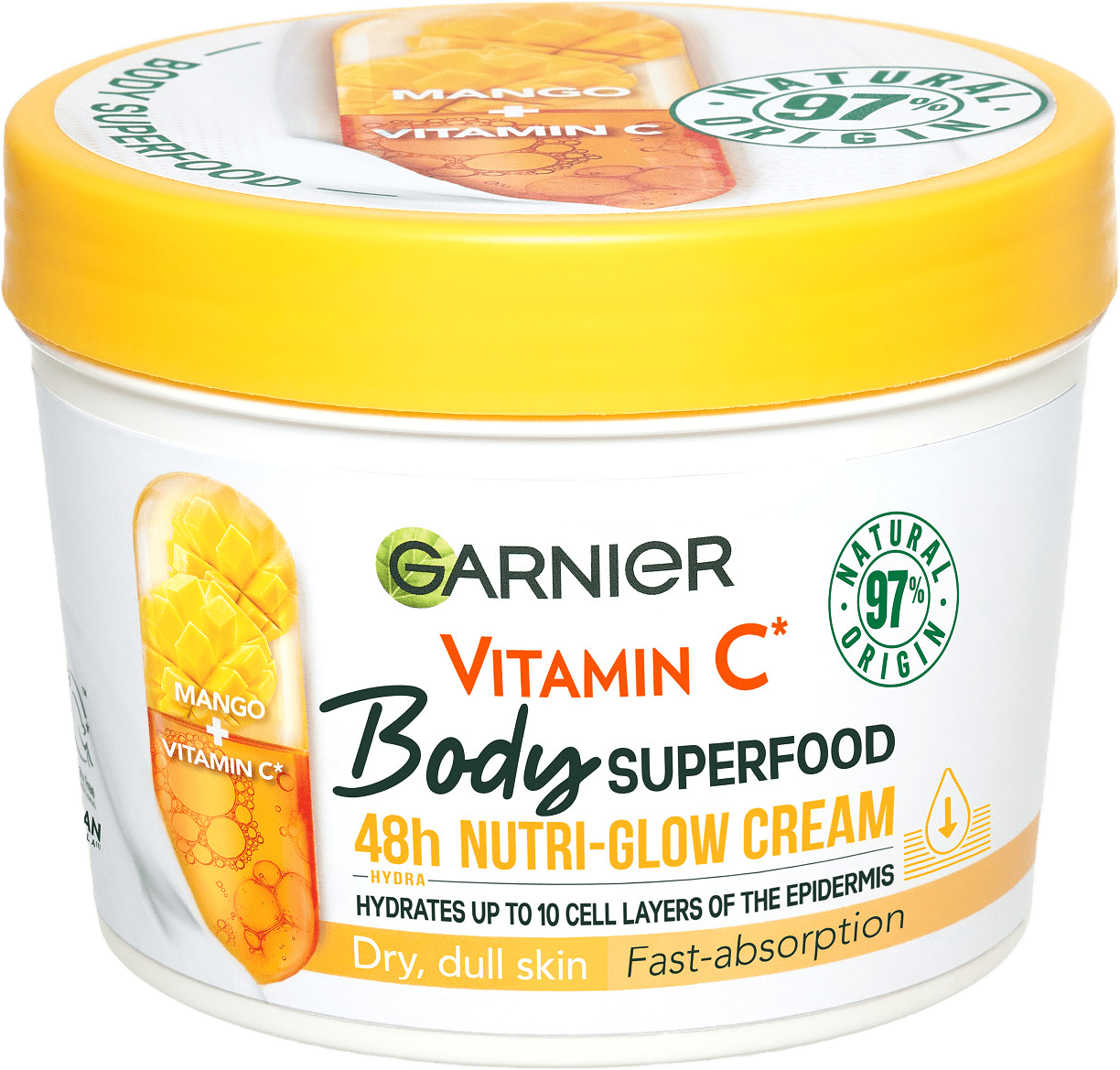 Body Superfood Vitamin-C & Mango Body Cream, från Garnier.