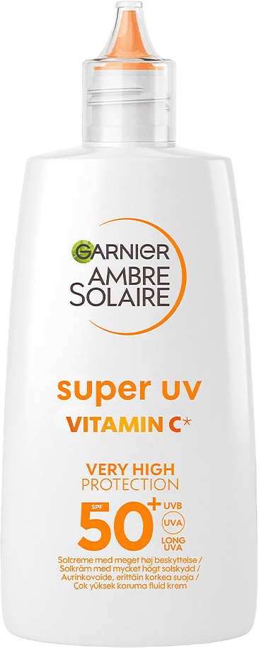 Ambre Solaire Super UV Vitamin C Anti-Dark Spot Fluid SPF50+, från Garnier.