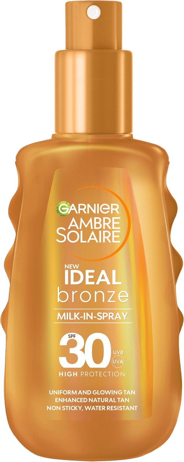 Ambre Solaire Ideal Bronze Milk-In-Spray SPF30, från Garnier.
