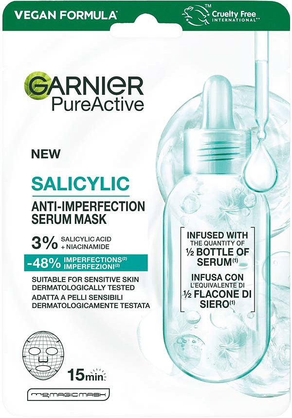 Pure Active Salicylic anti-imperfection serum mask, från Garnier.