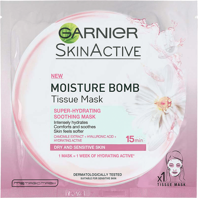 Skin Active Moisture Bomb Tissue Mask (Pink) Face Care, från Garnier, i färgen Pink.