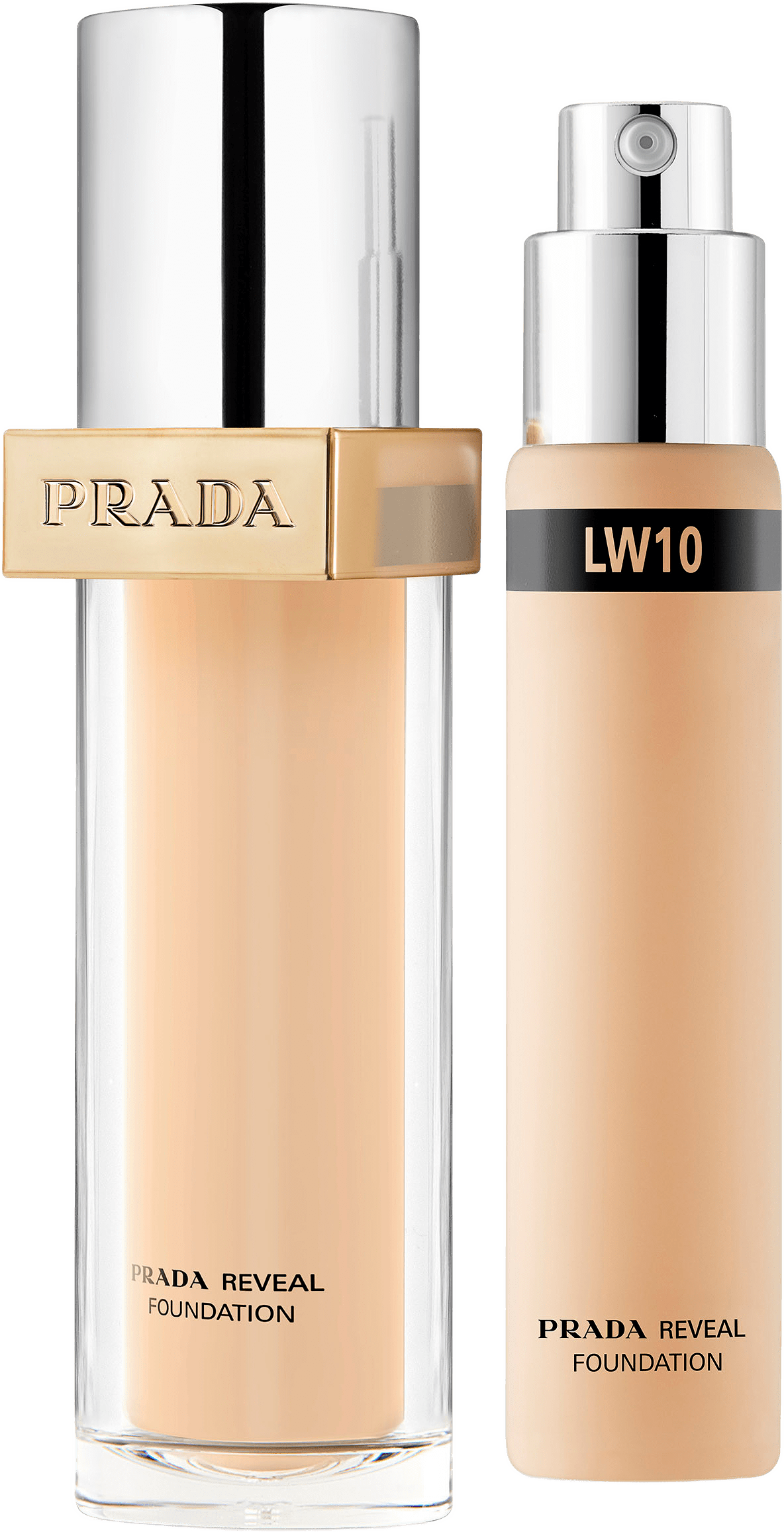 Reveal Skin Optimizing Foundation Refill, från Prada, i färgen Lw10.
