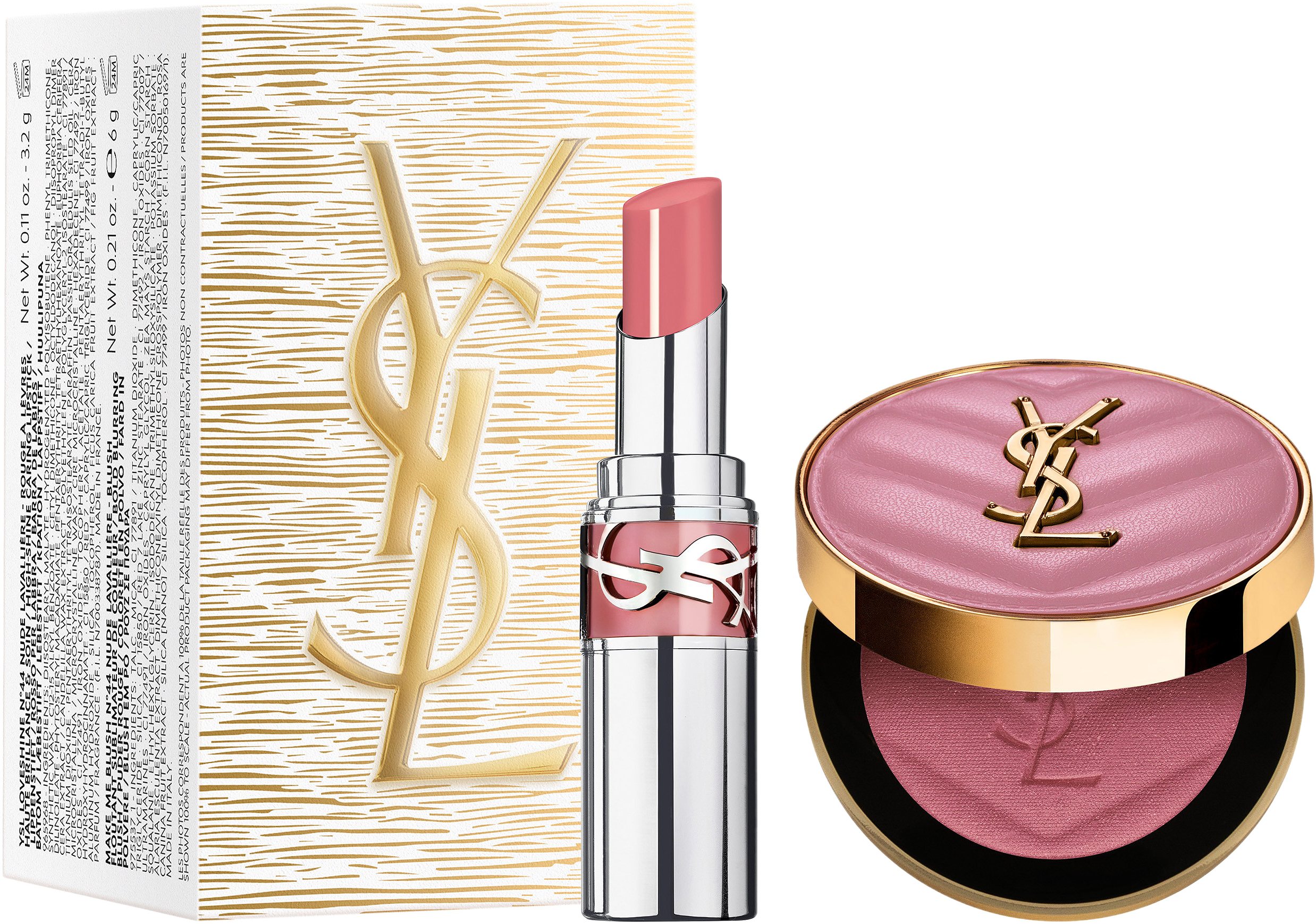Make Me Blush Bold Blurring Blush & YSL Loveshine Holiday Set 2025, från Yves Saint Laurent.