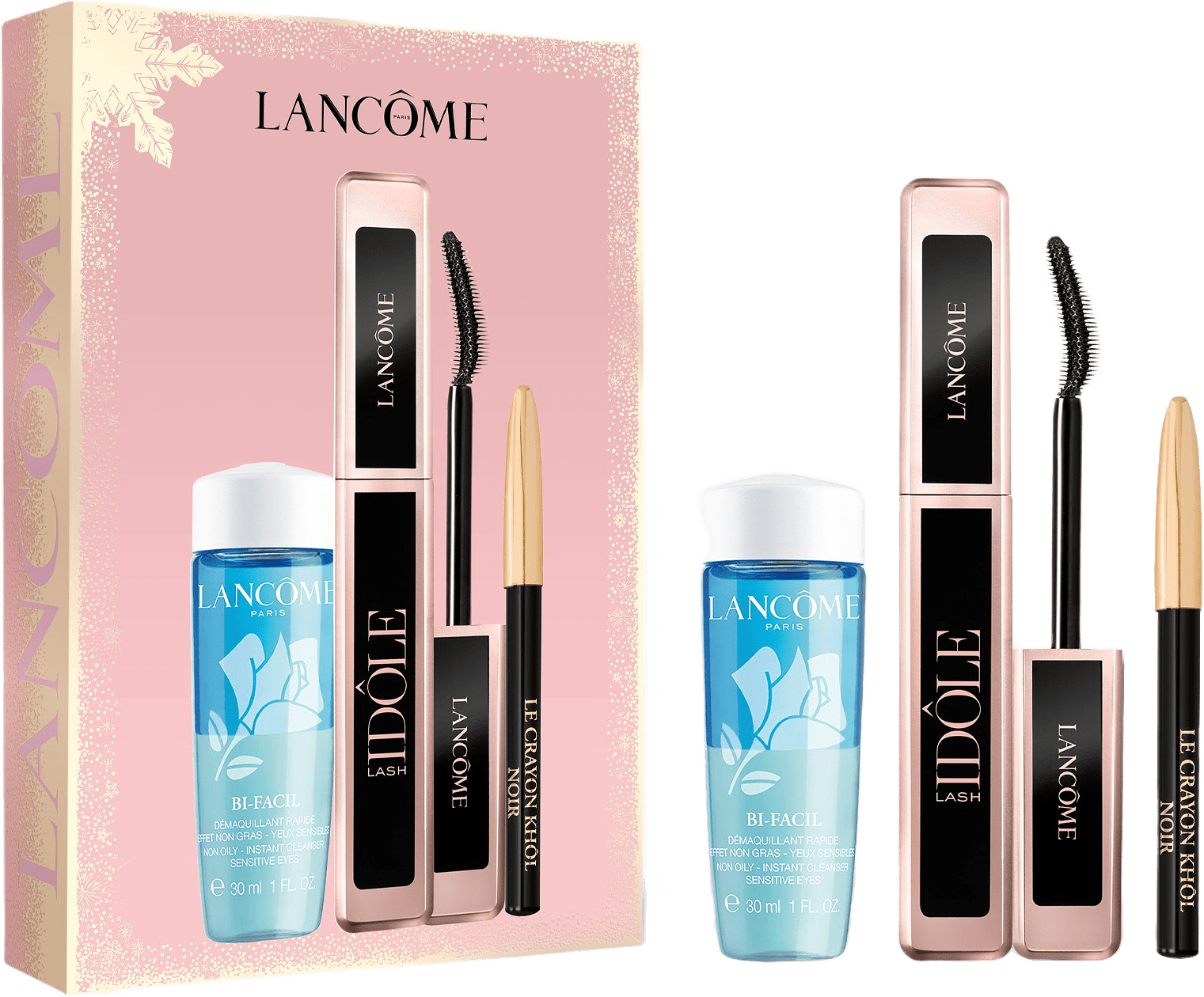 Lash Idole + MINI KHOL + BI FACIL Holiday Set 2025, från Lancôme.