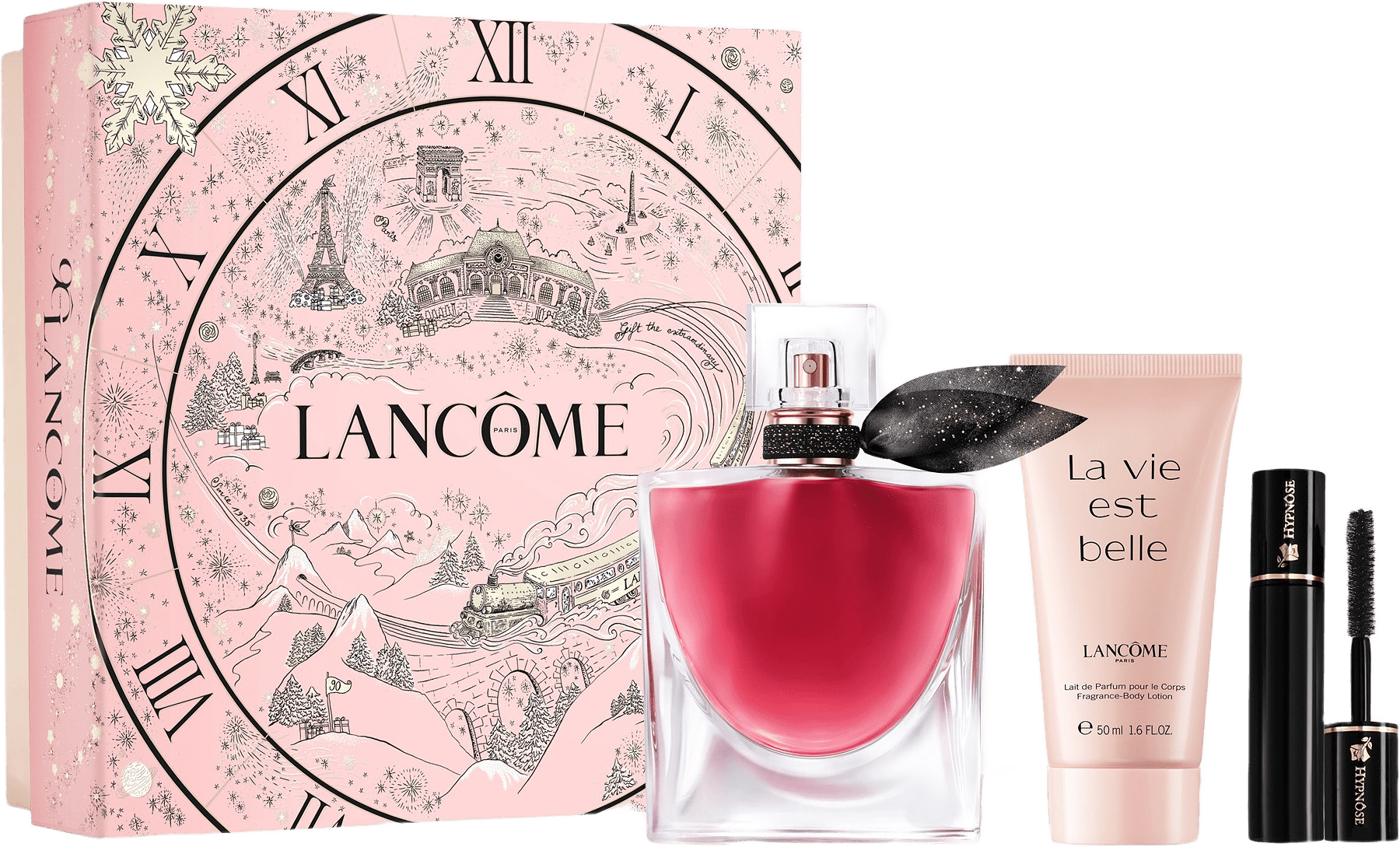 La vie est belle Elixir 50ml + lotion 50ml + Hypnose 2ml Holiday Set 2025, från Lancôme.