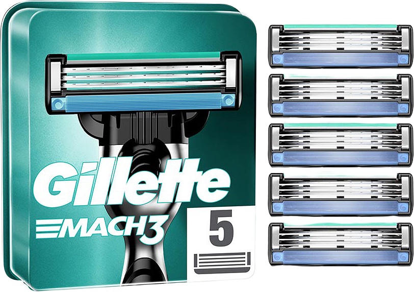 Mach3 Rakblad, 5st, från Gillette.