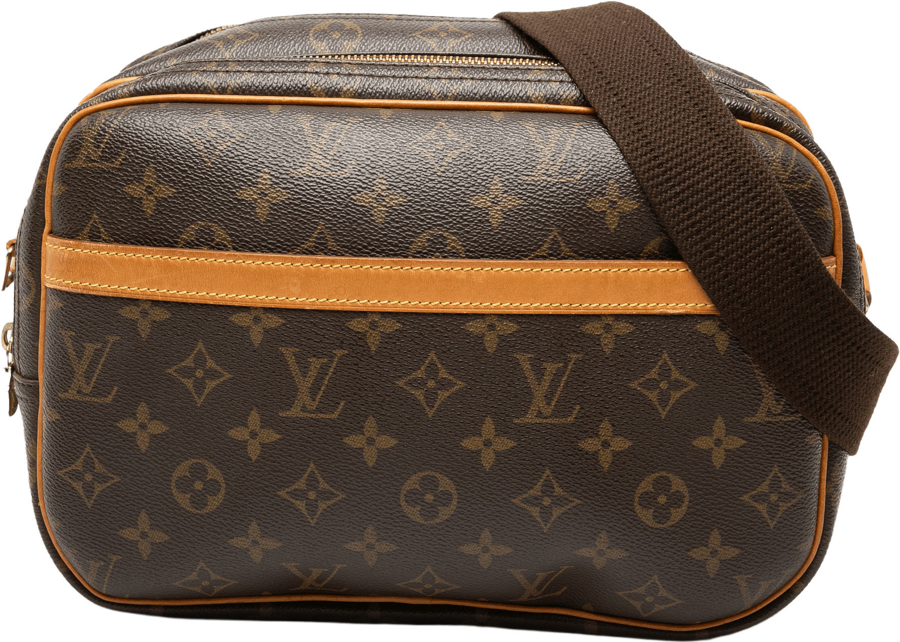 Louis Vuitton Monogram Reporter Pm, från Luxclusif, i färgen brown.