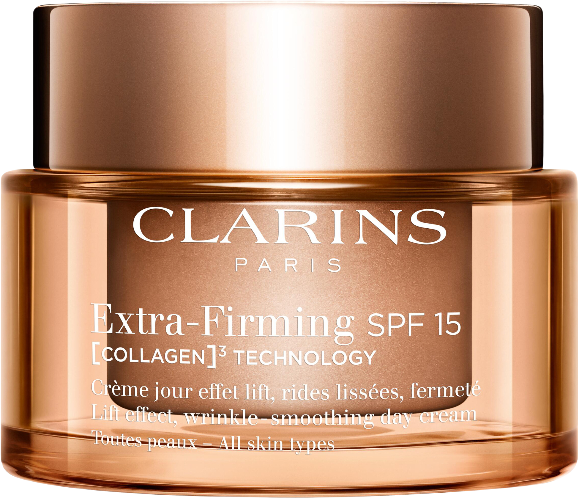 Extra-Firming Jour Lift effect, wrinkle-smoothing day cream All skin types SPF15, från Clarins.